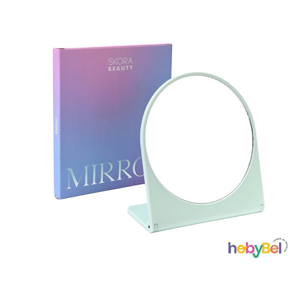 Espejo redondo con base 15,5 x 17 cm x1u (39009U)