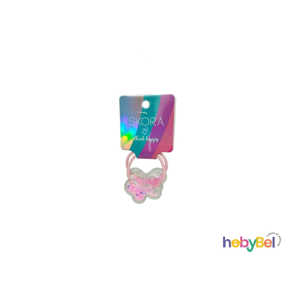 Gomita moño transparente x1u (38742U)