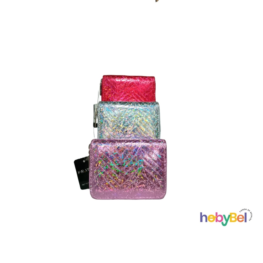 Billetera Pratys brillo chica x1u (BW-50124-3U)