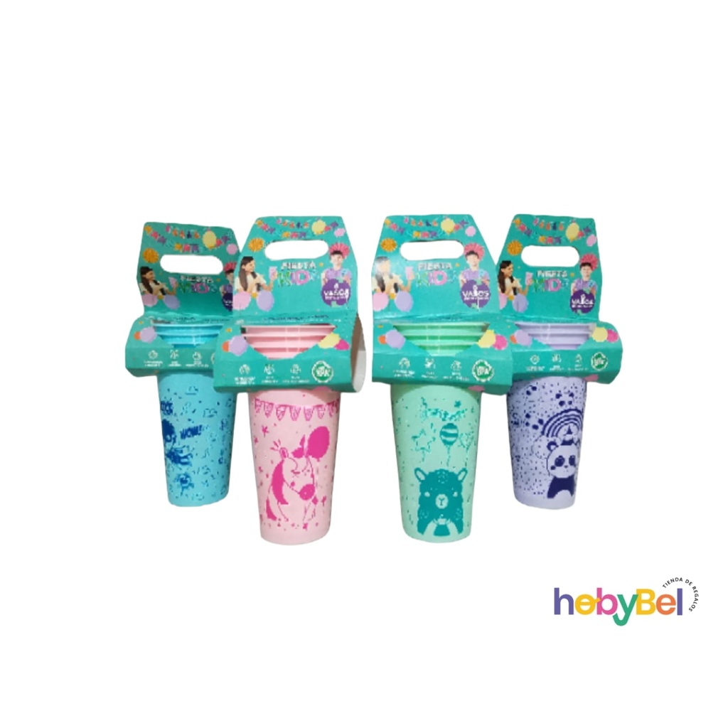 Set vasos Geo 500cc Fiesta Kids x6- x1u (6324U)