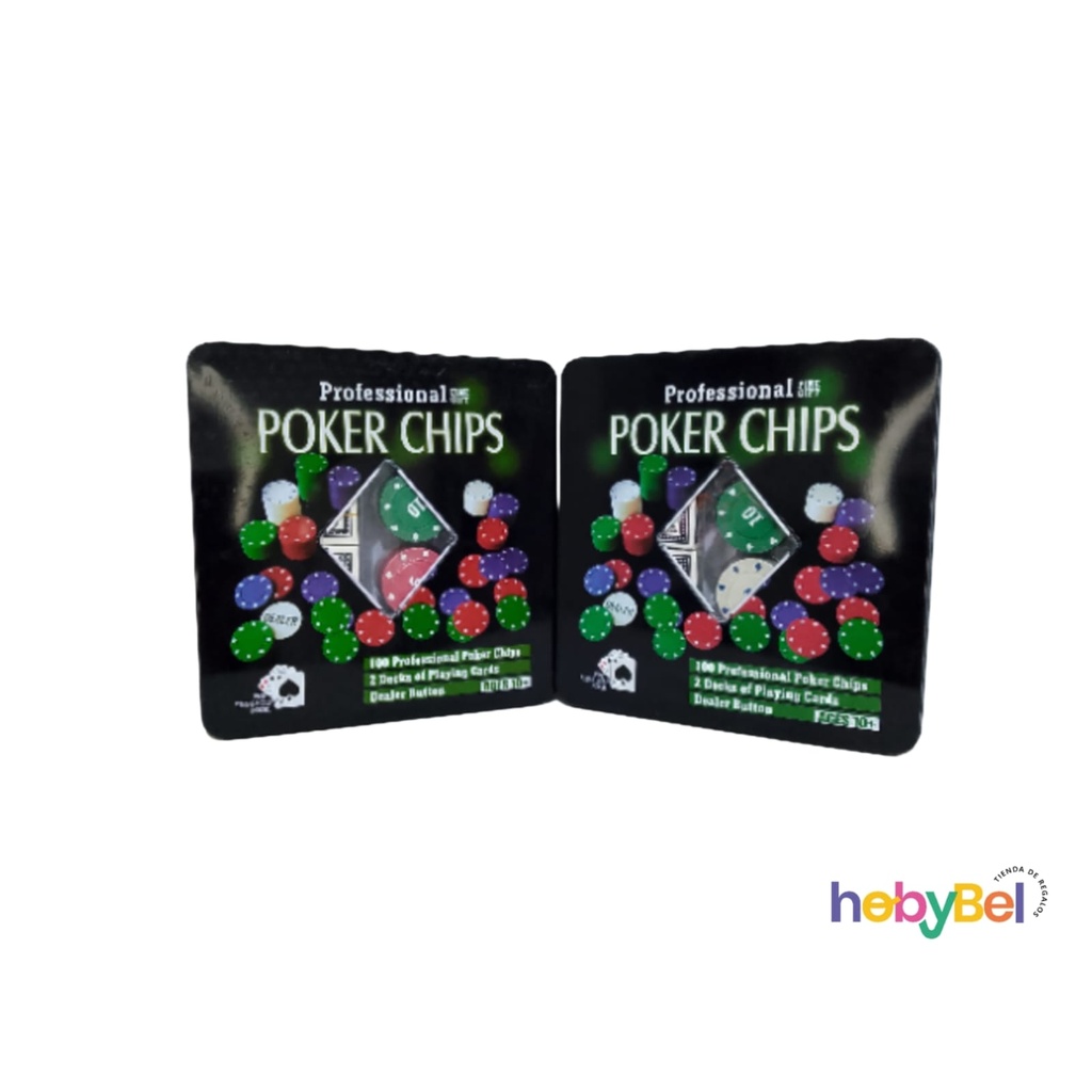 Fichas de Poker caja cuadrada x1u (7891U)