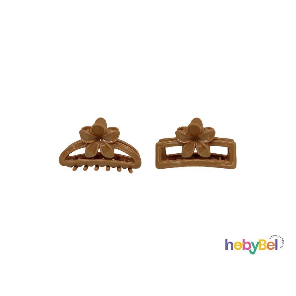 Broche rectangular c/ flor x1u (132303U)