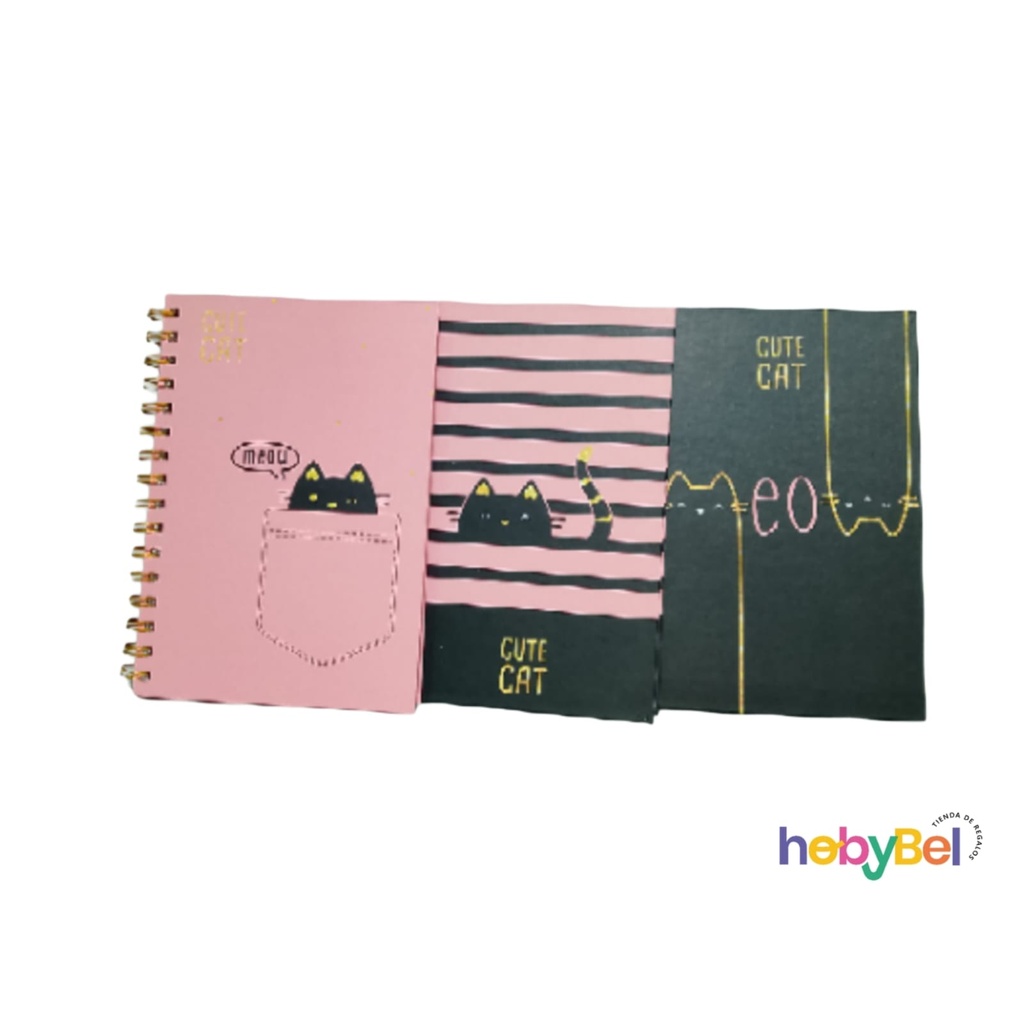 Libreta Cute Cat anillado x1u (132470U)