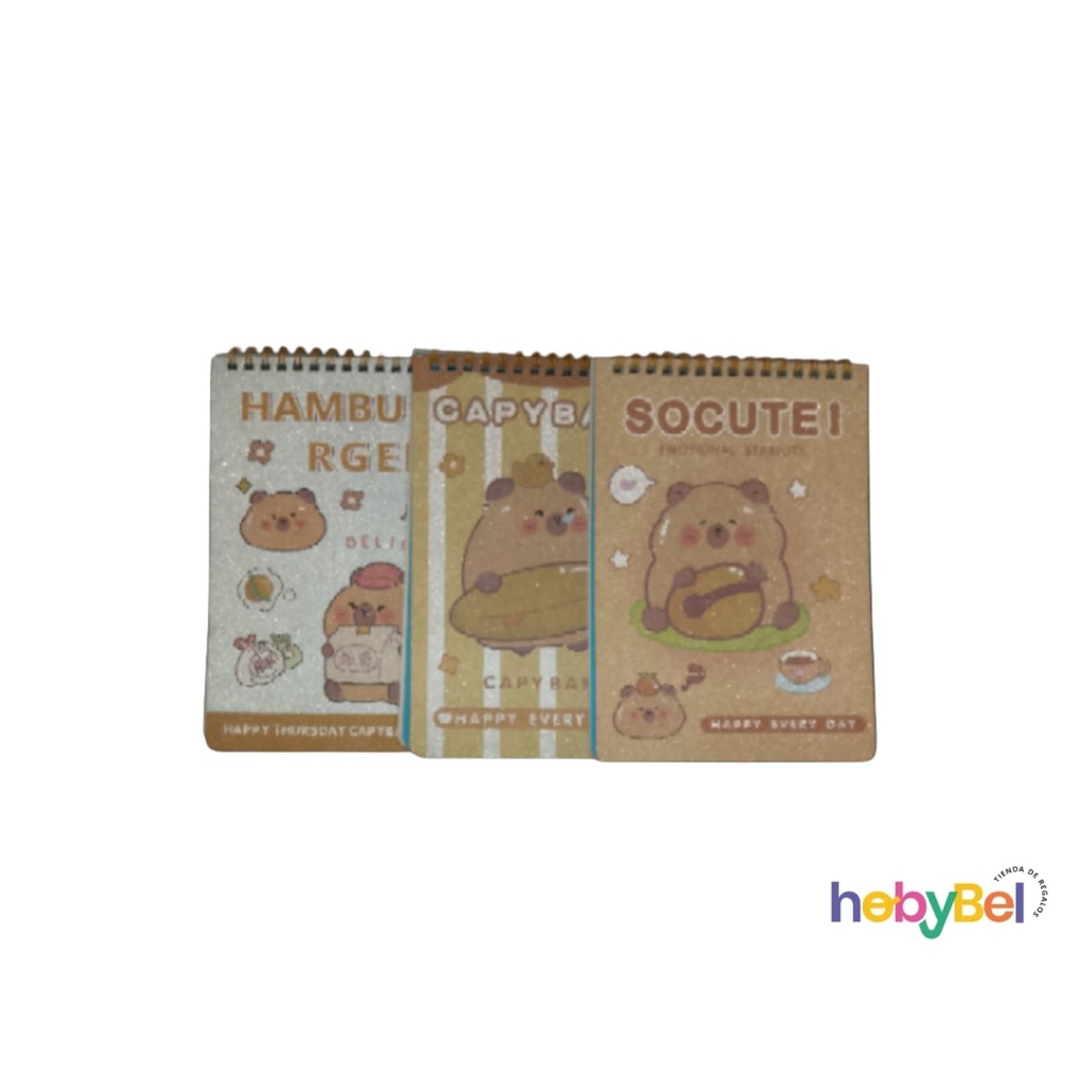 Libreta c/ brillo Capybara x1u (132479U)