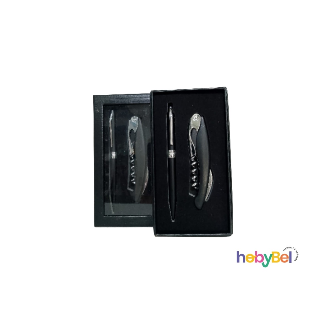 Set lapicera c/ sacacorcho en caja x1u (132522U)