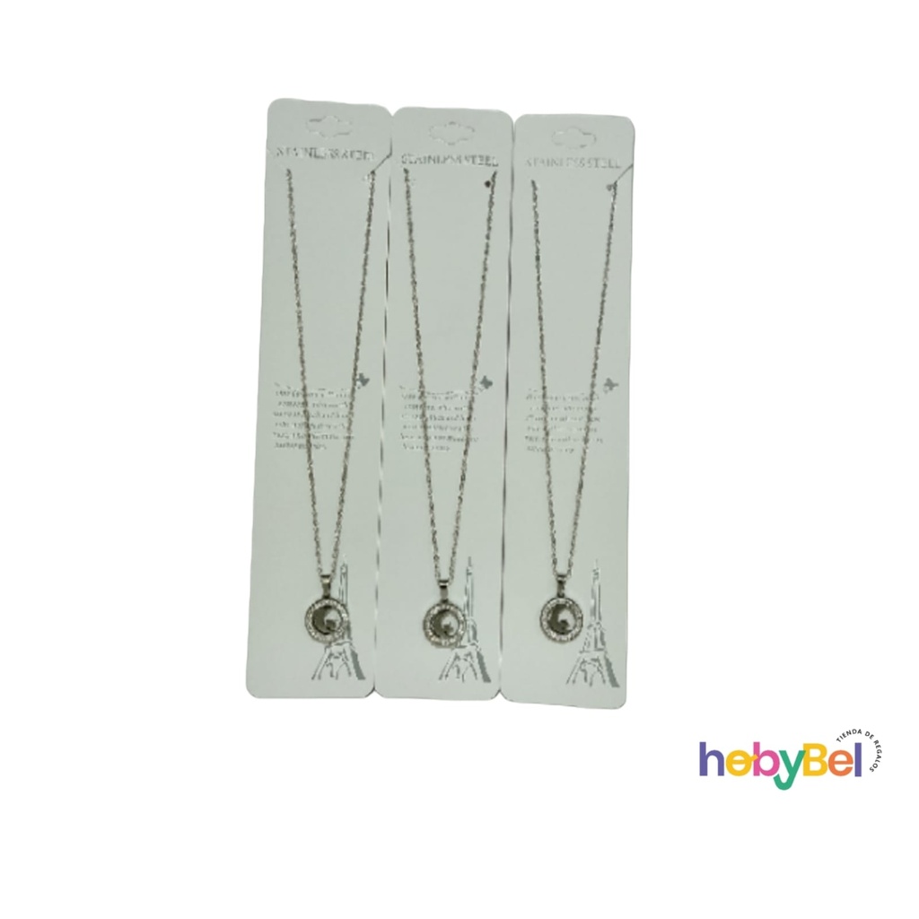 Collar acero estrella/luna strass x1u (126791U)