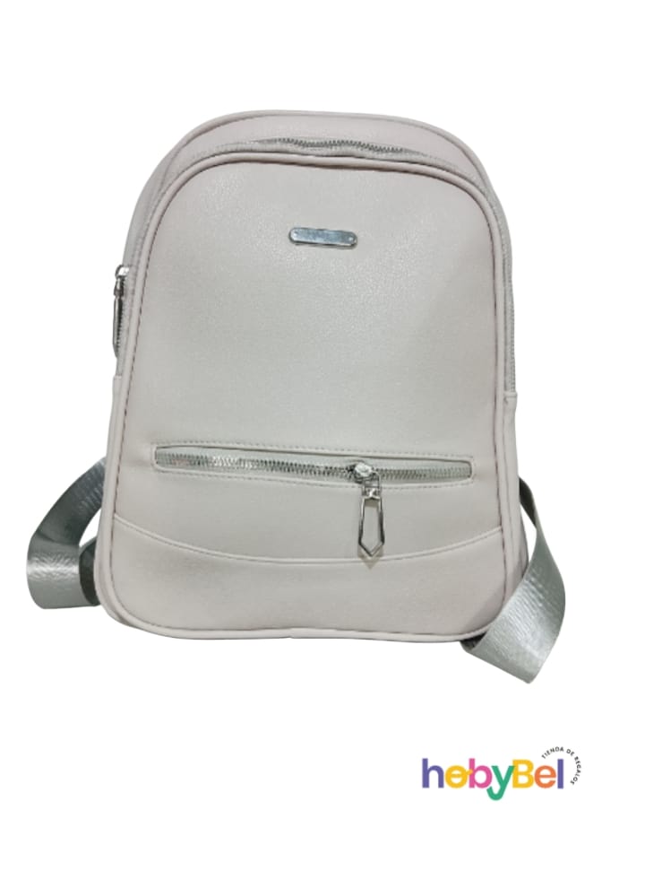 Mochila cuero Simil triple cierre x1u (132377U)