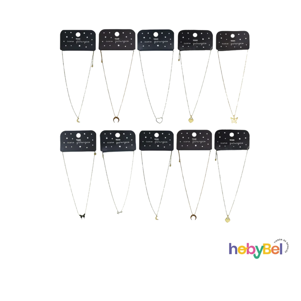 Collar Acero quirúrgico dorado x1u (00608U)