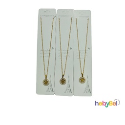 [126777] Collar acero dorado Estrella x1u (126777U)