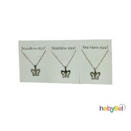 [126743] Collar acero Mariposa x1u (126743U)